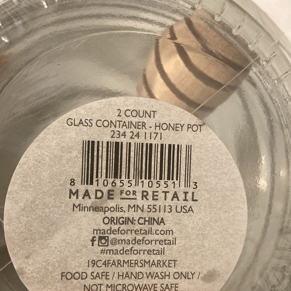 Target BP Large GLASS Honey Pot - Picture 4 of 7